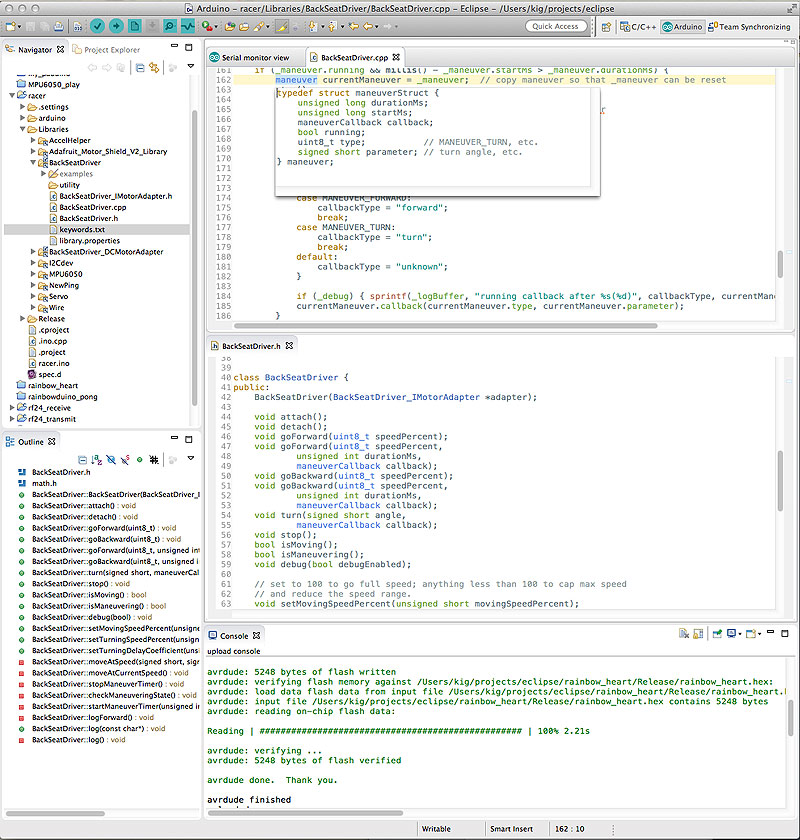 Eclipse IDE (Luna) with C/C++ and Arduino Plugin